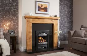 Waney Ashford Solid Oak Gas Fireplace
