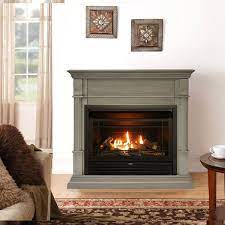 Ventless Gas Fireplace With Mantel