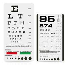 Pecula Eye Chart Pocket Eye Chart Snellen Pocket Eye Chart Rosenbaum Pocket Eye Chart 2 Pack