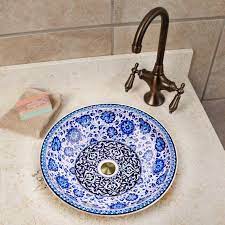Hand Painted Moroccan Blue Bathroom