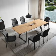 gojane 7 piece set of black chairs and