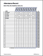 free printable attendance sheets