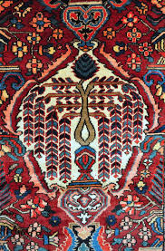antique persian garden bakhtiari carpet