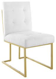 Shop the gold dining chairs collection on chairish, home of the best vintage and used furniture, decor and art. Tufted Dining Chair Heidi Giselle Side Chair Gold Guest Chair Fabric Contemporary Dining Chairs By Mod Space Furniture