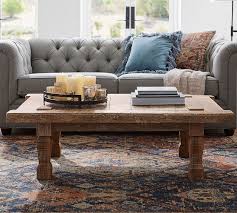 Customizing your coffee table is quite easy, you just need to find a good quality square glass top with your furniture stores and find a base because of it. Takhat 53 5 Reclaimed Wood Coffee Table Pottery Barn