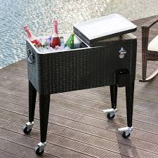 Outsunny Portable Rolling Cooler Cart