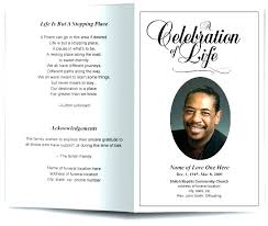 Free Funeral Program Template Brochure Word Best Creative