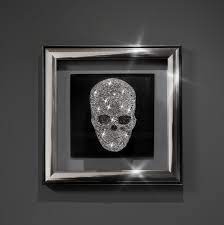 Diamond S Skull Sculpture By Xavier