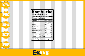 kombucha nutrition facts graphic by