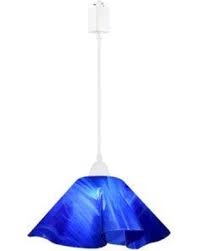 Score Big Savings Latitude Run Dale Lily Track Lighting Latu2159 Size Large Finish White Shade Color Cobalt Blue