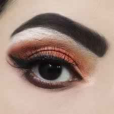 pumpkin e inspired fall eye makeup look