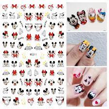 BLAIR Cartoon Mickey Minnie Mouse Nail Stickers Children's Mickey Mouse  Decals Anime Nail Stickers Christmas Gifts Back Glue Nail Art Decorations  Kawaii Mickey Mouse Self Adhesive Manicure Decals