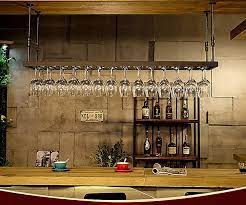 100x35cm Wrought Iron Bar Wine Glass