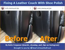 fix leather furniture with shoe polish