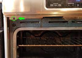 The oven will stay locked until its internal temperature drops to about 200 degrees . Fixed Kess908sps00 Can T Close Oven Door Self Clean Lock Stuck Open Applianceblog Repair Forums