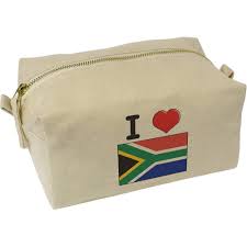i love south africa canvas wash bag