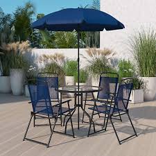 Outdoor Patio Dining Set Umbrella Table