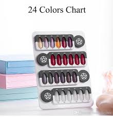 Tamax Na039 24 Tips Detachable Removable Nail Color Display Card Chart Salon Acrylic Gel Magnetic Nail Display Color Showing Shelf Nail Artist Nail