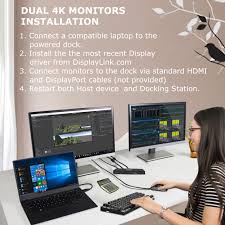 usb c dual monitor displaylink docking