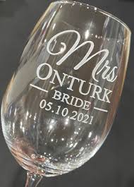 Engraved Wedding Glass Mid City Gift