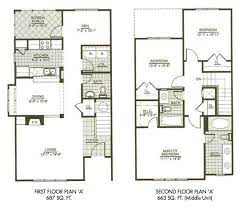 Modern Town House Two Story House Plans