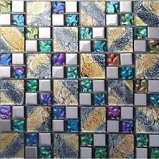 Iridescent Glass Mosaic Tile Brick