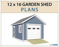 12x16 Shed W Garage Door Diy Plans