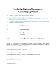Marketing Business Management Consulting Agreement
