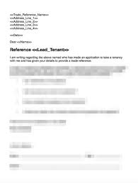 Trade Reference Request Template Grl Landlord Association