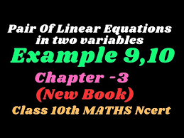 Pair Of Linear Equations Class 10th