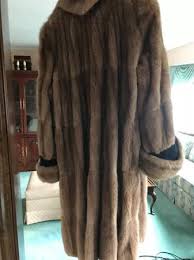 Vintage 1950s Muskrat Fur Coat Long For