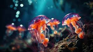 premium ai image jellyfish wallpaper