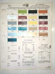 1977 firebird interior color code