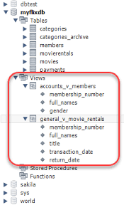 mysql views how to create view from