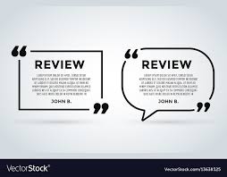 Website Review Quote Citation Blank Template Vector Image