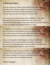 a grieving widow poem by francis duggan