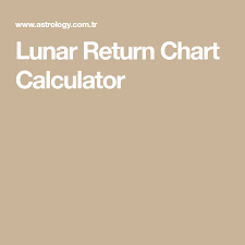 Lunar Return Chart Calculator Lunar Returns Chart