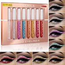 8 sets shiny crystal color eyeliner