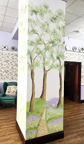 Care Home Woodland Tree Wall Mural Painting