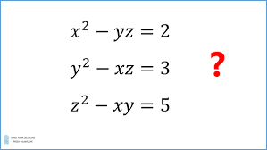 Three Equations Quadratic Difference