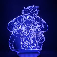 This is an led nursery lamp for kids with remote control. 3d Naruto Friend Led Lamp