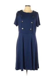 Details About Eloquii Women Blue Casual Dress 14 Plus