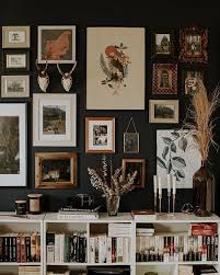 Gallery Wall Over A Low Bookcase