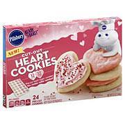 This is a valentine tv video commercial from pillsbury company and titled a valentine hint sugar cookies. Pillsbury Cutout Ready To Bake Heart Valentines Cookies Shop Biscuit Cookie Dough At H E B