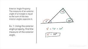 exterior angles of a triangle algebra