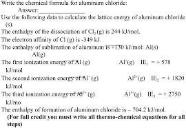 Chemical Formula For Aluminum Chloride