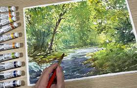 Watercolor Landscape Tutorial Paint A