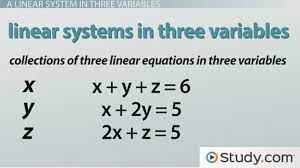 Linear System In Three Variables