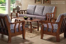 brown 5 seater teakwood sofa set