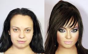 russian makeup artist makes models look